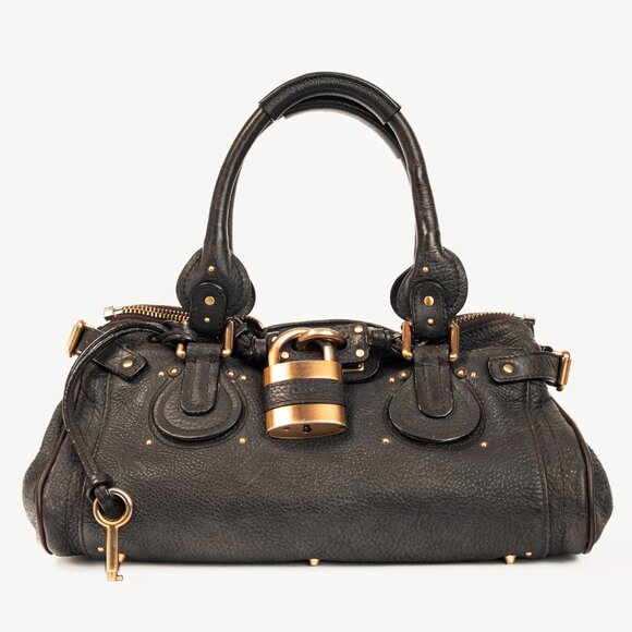 Chloe Handbags - Chloe Paddington Brown Pebbled-Leather Handbag